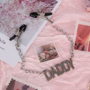 Sex toys sm props female masturbation chain breast clips vaginal clips letter style sexy clitoris clips adult sex toys - Daddy