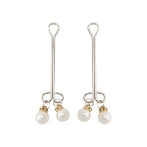 Sexy breast clips labia clips sex toys adult sex flirting boobs clips labia clips - Double pearl clip