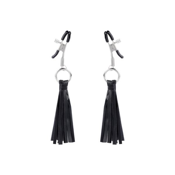 Adult sex sm props nipple clip hot sale black tassel breast clip punishment training sexy breast clip - Tassel breast clip