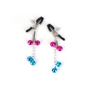 Female sm props sexy breast clip teasing flirting bell breast clip adjustable strong breast clip adult products - Four-bell breast clip