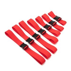 Adult sexy bondage belt forced female and male torture instruments couple training 7 bed bondage belts alternative sex toys - Red