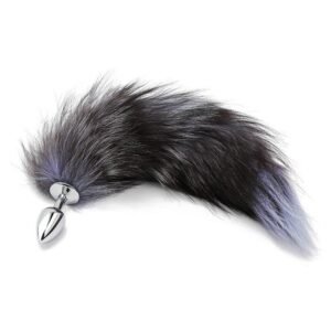 Backyard development sm props real hair fox tail anal plug anal expansion masturbation toy metal anal plug adult products - True hairy tail