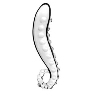 sm props glass crystal penis male heating simulation masturbation stick female backcourt anal plug sex toys - Small transparent shoes