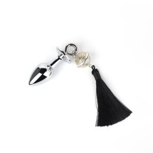 Backyard development sm props sexy metal anal plug female sm training tassel bell anal plug alternative adult products - Black Tassel Anal Plug
