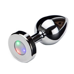 Female sm props anal expander luminous metal anal plug female slave punishment training sexy anal plug alternative adult products - Large size