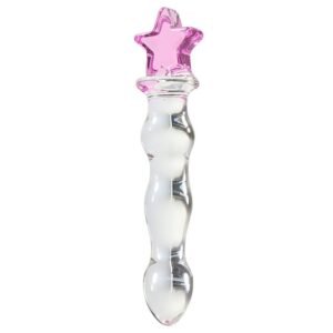 Female masturbation crystal penis sexy sm props anal plug masturbation stick backyard development anal plug adult products - Starry sky 250g