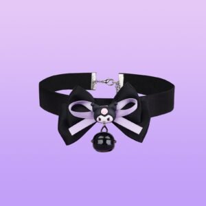 SM Sex Toys Kulomi Cartoon Bondage Bell Collar SM Bow Sex Toy Collar Alternative Adult Products - Black bow