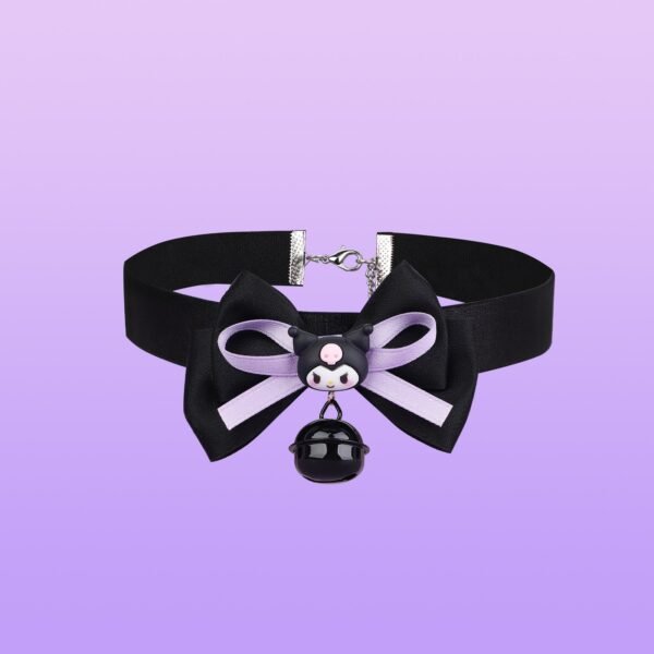 SM Sex Toys Kulomi Cartoon Bondage Bell Collar SM Bow Sex Toy Collar Alternative Adult Products - Black bow