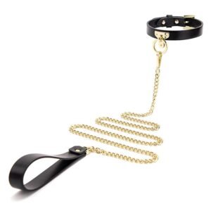 sm props pu leather sexy traction collar sm training bitch neck collar T-shaped sexy collar alternative adult products - Black