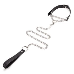 sm props love hanging ring sexy collar black leather female slave training traction collar neck cover adult products - Love collar