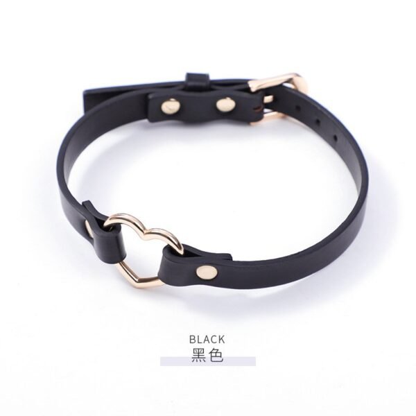 sm props maid training sexy traction neck collar black and red love hanging ring sexy collar alternative adult products - Black Love Collar