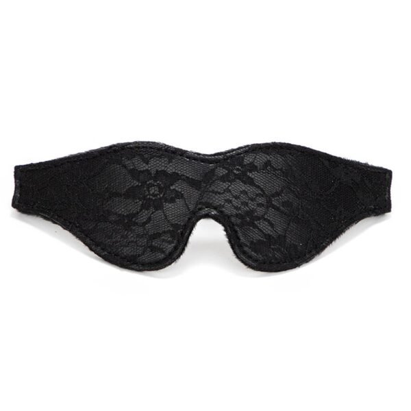 Teasing foreplay lace eye mask couple flirting blindfolded blackout sexy eye mask adult sex toy sm props - Black