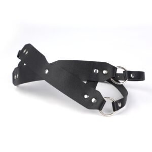 Hot selling sm props teasing flirting sexy eye mask couple flirting leather eye mask alternative adult products - Cross eye mask