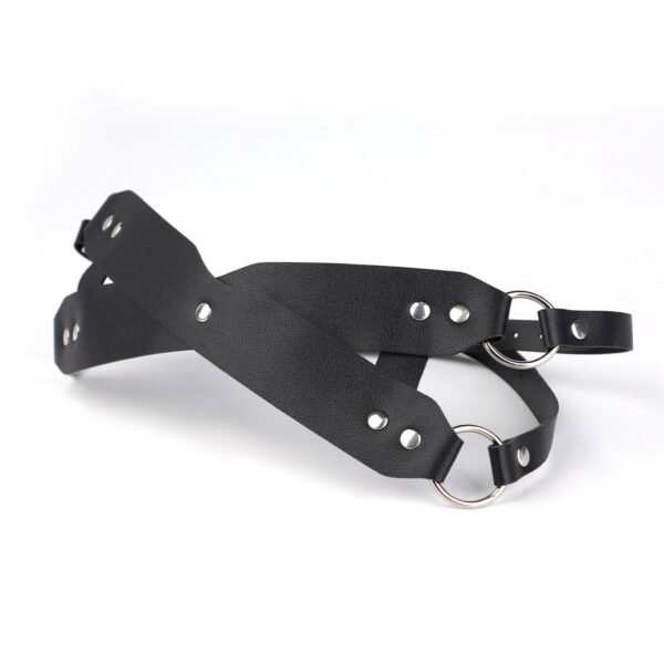 Hot selling sm props teasing flirting sexy eye mask couple flirting leather eye mask alternative adult products - Cross eye mask