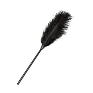 sm props black ostrich hairy brush teasing flirting sexy feather stick alternative adult products - Black