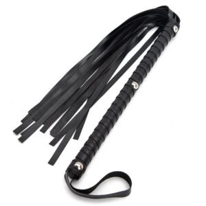 sm sex toys long handle leather whip PVC three nails loose whip sexual torture instruments queen whip alternative adult products - Black Three Spike Whip