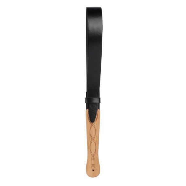 Adult products sm props hot-selling high-grade wooden handle pu sexy racket creative willow leaf strip sexy leather racket - Willow leaf racket with wooden handle