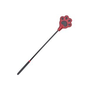 Adult sm props training reprimand leather whip long pole black and red cat claw beat pu sex beat alternative sex toys - Long pole black and red cat paw racket