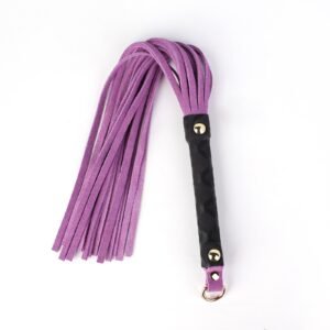 Sex toys sm props mini genuine leather whip microfiber tassel sex whip alternative adult sex toys - Purple