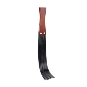 Heavy sm props genuine leather sexy leather whip sp training torture instruments high-grade wooden handle cowhide loose whip alternative adult products - Black