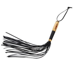 Sexy leather whip for men and women, alternative toy training, queen whip, adult products, role play training - Black