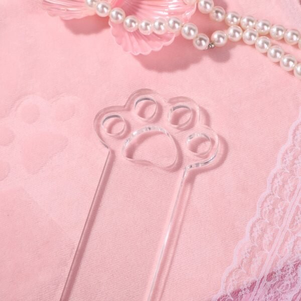 Heavy sm props thickened and weighted cat claw acrylic beat sp training punishment sexy beat adult products - Transparent hollow cat paw racquet