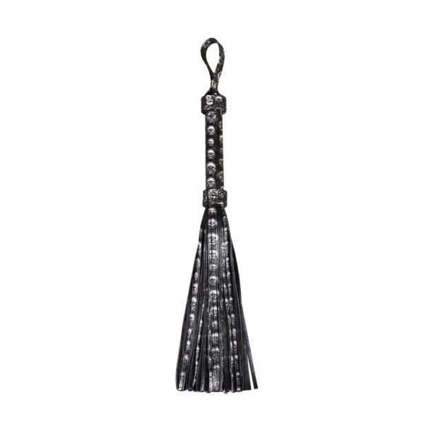New punishment sm props leather whip European and American Halloween skull sexy whip high-end retro pattern leather whip - Skeleton