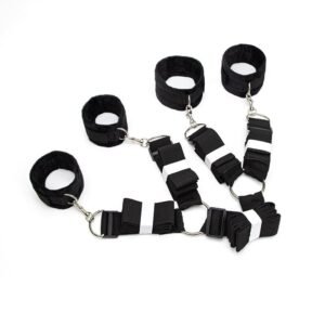 Sexy sm props black four-corner bed straps sm binding bondage handcuffs torture instruments alternative adult products - Black strap