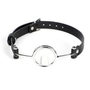 Sex toys SM props forced mouth opening tongue pressing mouth plugs SM deep throat torture instruments metal flail alternative adult products - Silver