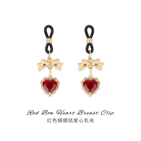sm sex toys female masturbation toys sexy clitoris clips insulting training bows love breast clips breast bundles - Agate red