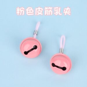 Sex toys sm props silicone breast clip rubber band breast bundle female teasing bondage boobs clip - Pink bell breast clip