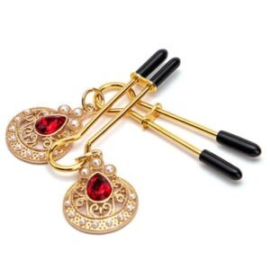 Sex toys props red diamond breast clips for women flirting and teasing boobs clips toys adult sex products - Red Diamond Breast Clip