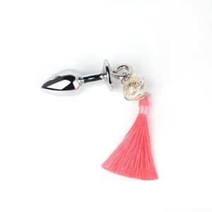 Backyard development sm props sexy metal anal plug female sm training tassel bell anal plug alternative adult products - Pink Tassel Anal Plug