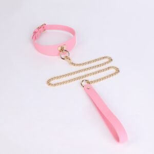 sm sex toys sm training traction neck collar Barbie pink sex toy collar women's alternative bedding adult products - Barbie Pink Love Collar + Traction