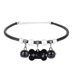 Sex toys sm props bell tag collar female slave training couples flirting interactive neck bell toys - Black Bell Text Collar