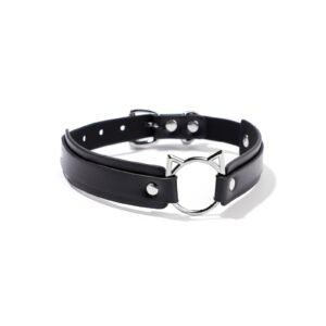 High-end sm props black sexy traction collar pu leather love hanging ring sexy collar alternative adult products - Cat model