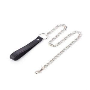 sm sex fun props black iron hoop sex fun collar hot-selling training female slave sm traction neck collar adult products - Black tow chain