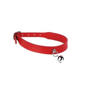 Sex props for women to wear bells collars for couples to flirt and tease collar toys for adults - Red