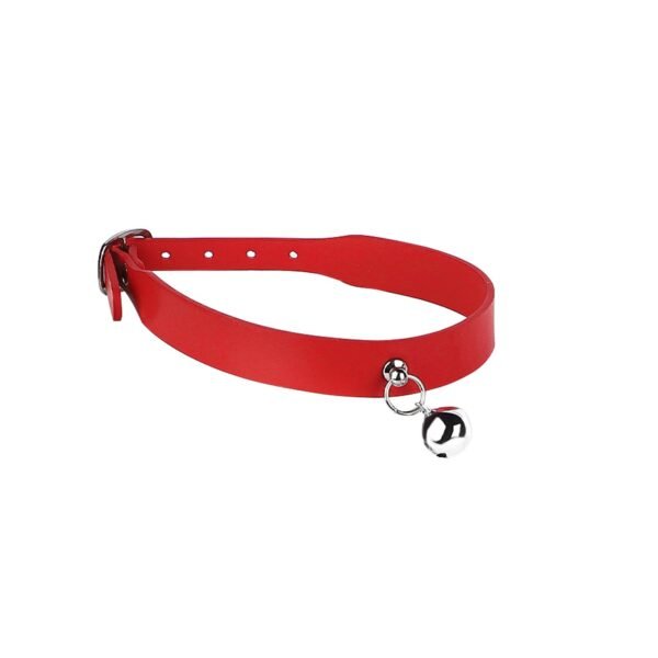 Sex props for women to wear bells collars for couples to flirt and tease collar toys for adults - Red