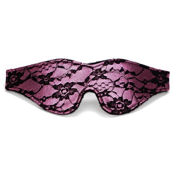 Teasing foreplay lace eye mask couple flirting blindfolded blackout sexy eye mask adult sex toy sm props - Pink