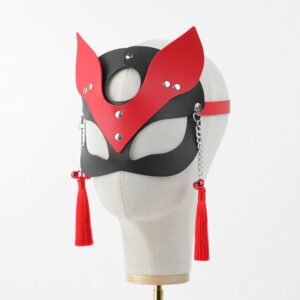 Sexy role play props teasing flirting fox cos mask masked sexy eye mask alternative adult products - Red and Black Mask