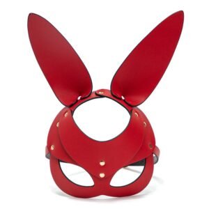 Sexy eye mask feminine adult role play bunny girl face mask cos stage party nightclub mask - Red