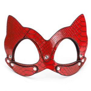 sm props sexy eye mask hot sale pu owl mask teasing temptation flirting alternative adult products - Crocodile red