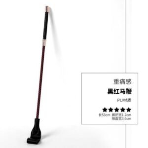 Punishment training sm props acrylic ruler beat sexy leather beat sp leather whip pointer alternative adult products - Black and red horse whip
