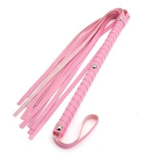 sm sex toys long handle leather whip PVC three nails loose whip sexual torture instruments queen whip alternative adult products - Pink three-spike whip