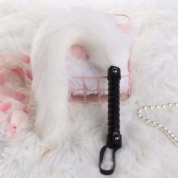 Slave girl training sm props fox tail whip sp punishment spanking sex whip alternative adult products - White