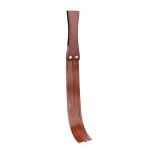 Heavy sm props genuine leather sexy leather whip sp training torture instruments high-grade wooden handle cowhide loose whip alternative adult products - Brown