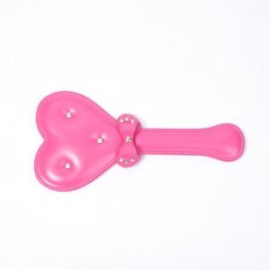 Sexy sm props high-grade high-quality pu love racket diamond bow sexy leather racket alternative adult products - Pink