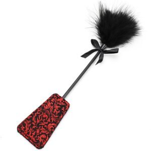Mild sm props teasing flirting square lace feather beat punishment training love lace sexy beat - Square Tang suit red