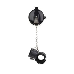 Bathroom sm suction cup handcuffs wall forced binding bondage handcuffs female punishment props couple sex toys - Suction cups + plush handcuffs